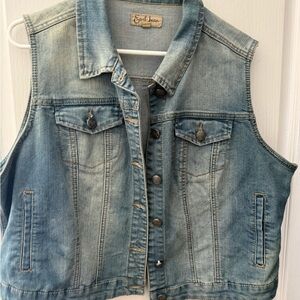 Earl Jeans Blue Denim Vest